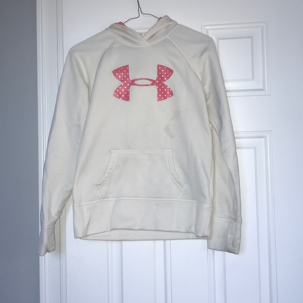 White underarmour hoodie.